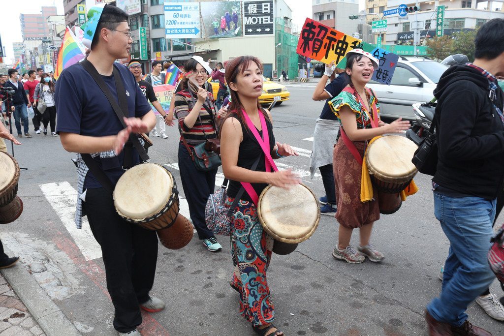 tainan LGBT pride druming performance