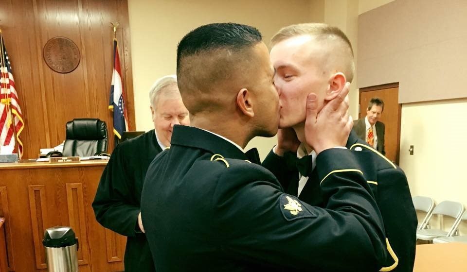 military gay couple