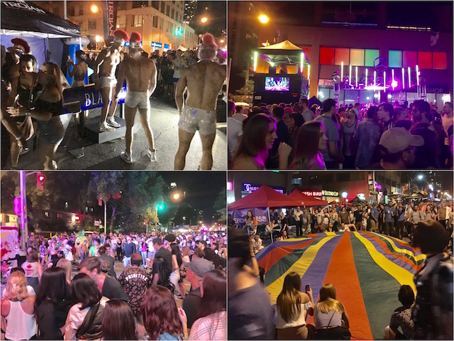 ゲイ・ビレッジは夜になっても町中がお祭り騒ぎ。