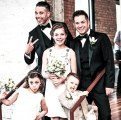 lgbt couple had wedding party with their daughter